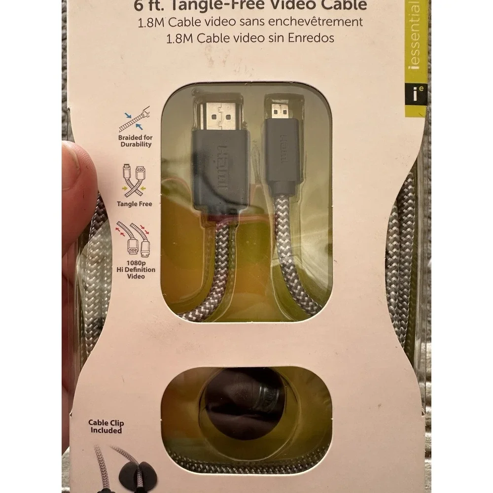 HDMI Fiber Cable 6ft Tangle-Free High-Speed with Ethernet for 1080P 3D Video
